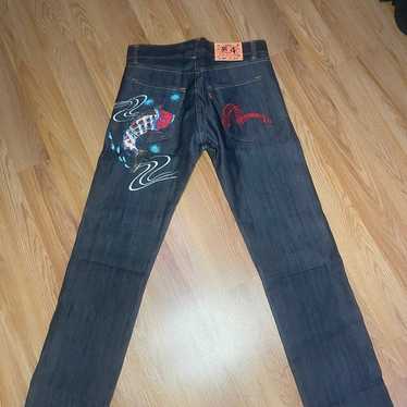EVISU x Hello Kitty Collaboration Denim Jeans Pants Selvedge No2 2001 30x34  NEW