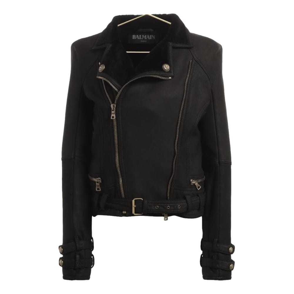 Balmain Leather biker jacket - image 1