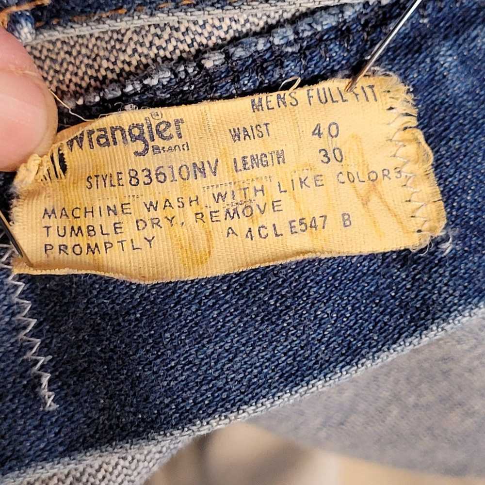 Vintage Wrangler Men's Full Fit Blue Jeans 40 x 3… - image 11