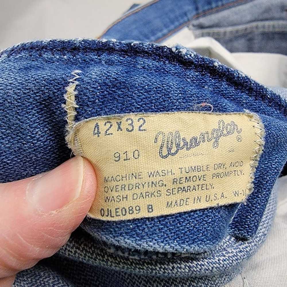 Vintage Wrangler Jeans Mens 42x32 Blue Medium Was… - image 11