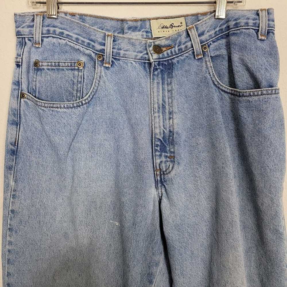 Vintage Eddie Bauer Jeans Men Sz 36L Light Wash C… - image 5