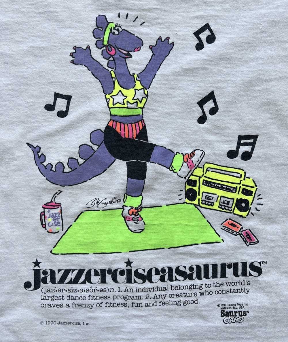 Art × Vintage 1994 Single Stitch Jazzasaurus Vint… - image 2