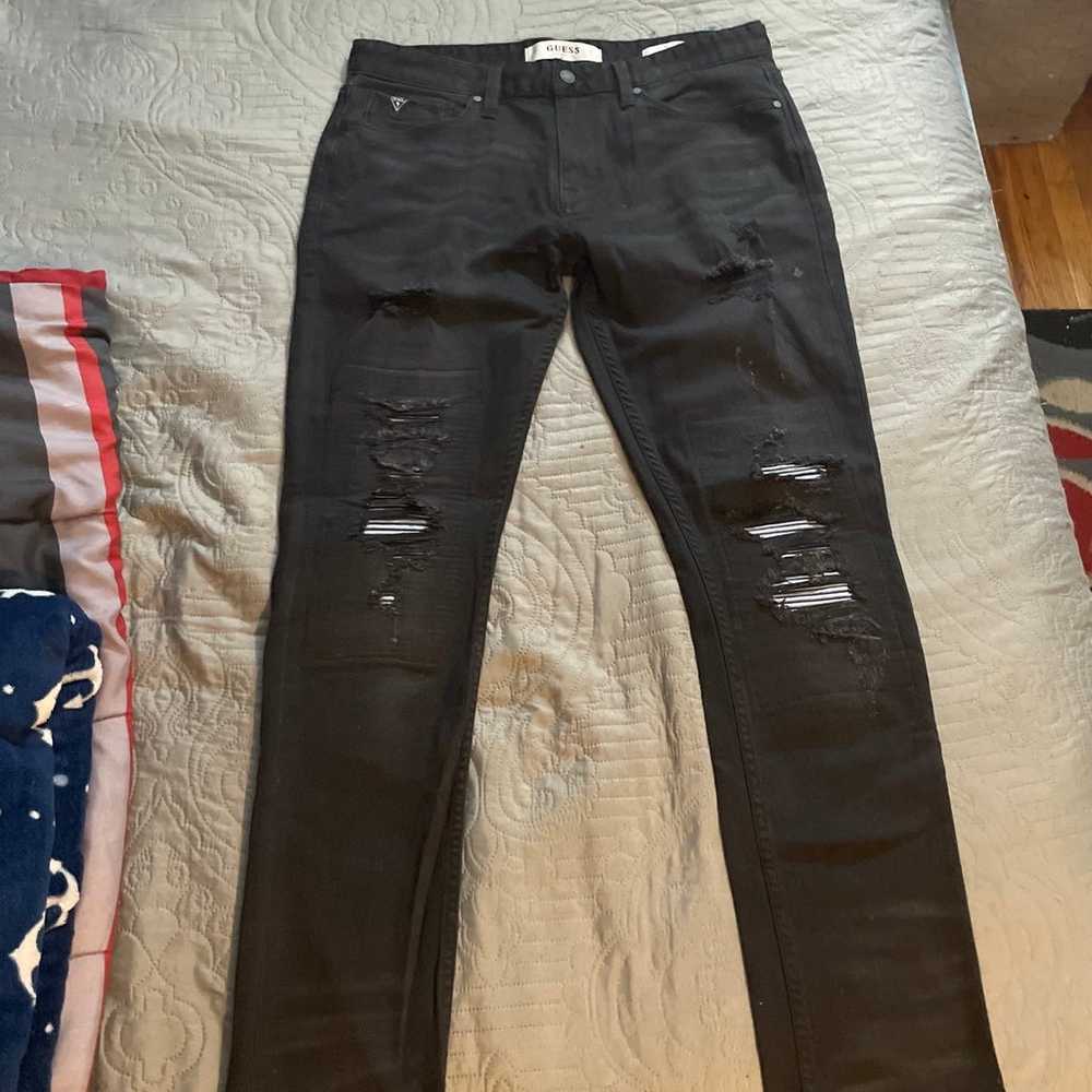 Guess Black Distressed Jeans - image 1