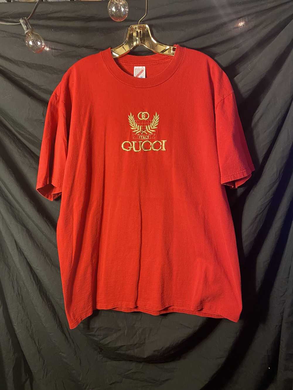 Jerzees Vintage 90s Gucci Embroidered Graphic Tee - image 1