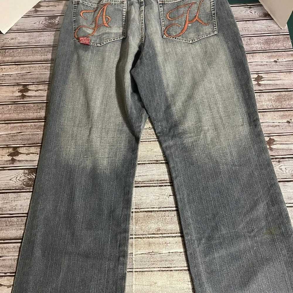 Vintage Akademiks Mens Jeans 38 Denim Wash Emboid… - image 8