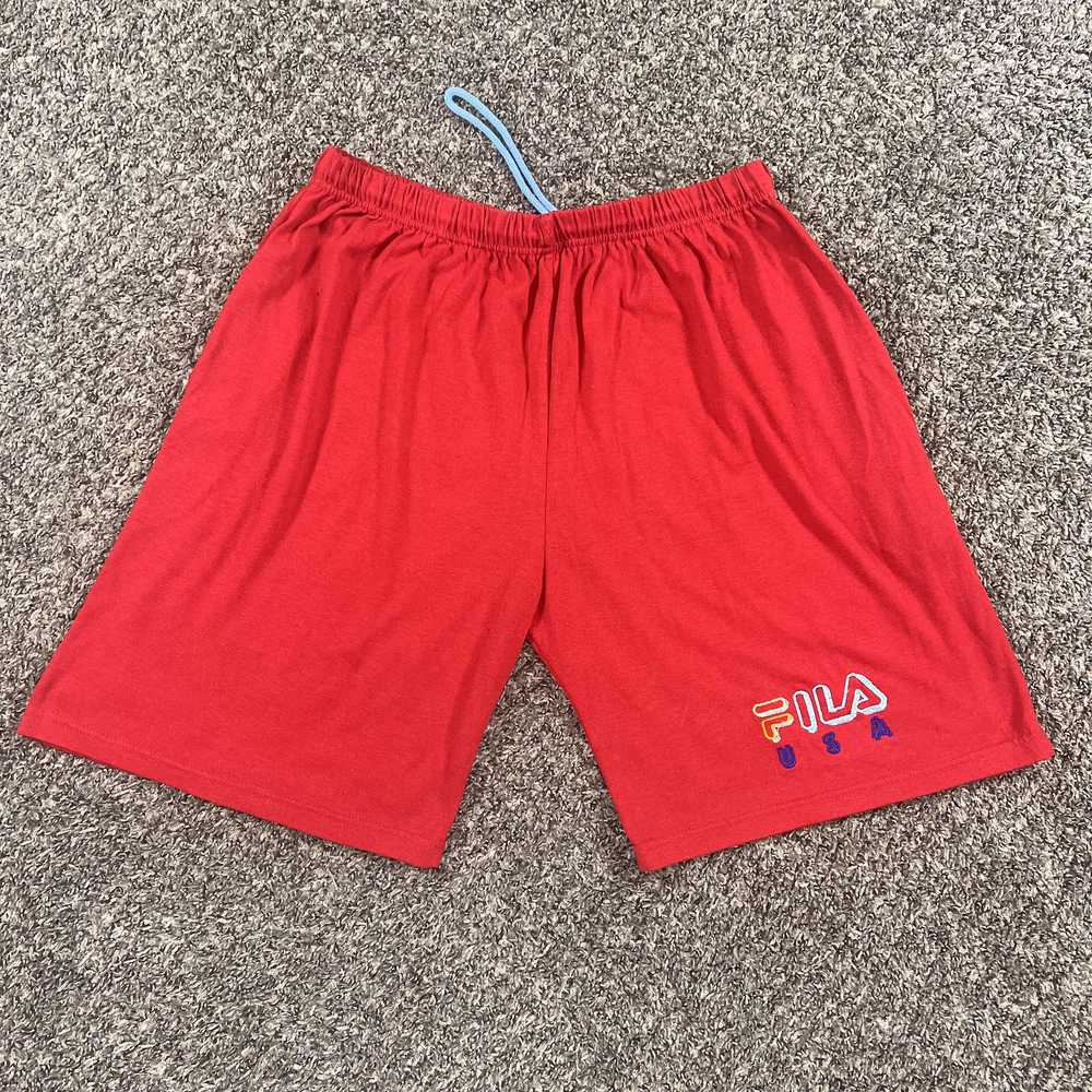 Fila × Vintage 1990’s Vintage Red FILA USA Shorts… - image 1