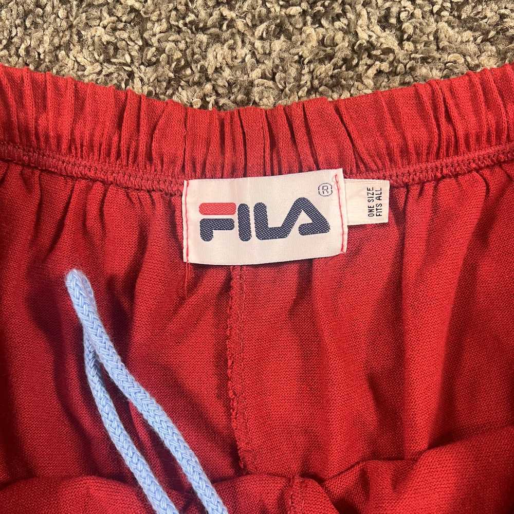 Fila × Vintage 1990’s Vintage Red FILA USA Shorts… - image 3