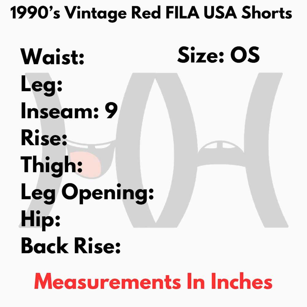 Fila × Vintage 1990’s Vintage Red FILA USA Shorts… - image 4