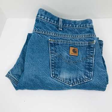 Carhartt Flannel Lined Denim Jeans Pants 36x30 Made in USA 