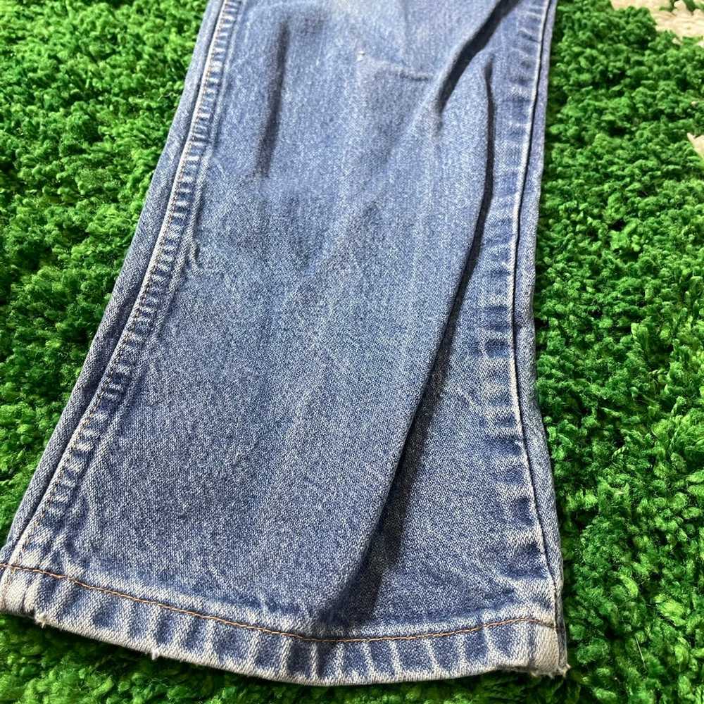 Vintage WRANGLER Jeans Mens 34x31 hemmed Straight… - image 4