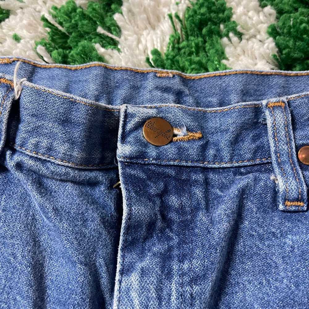 Vintage WRANGLER Jeans Mens 34x31 hemmed Straight… - image 8