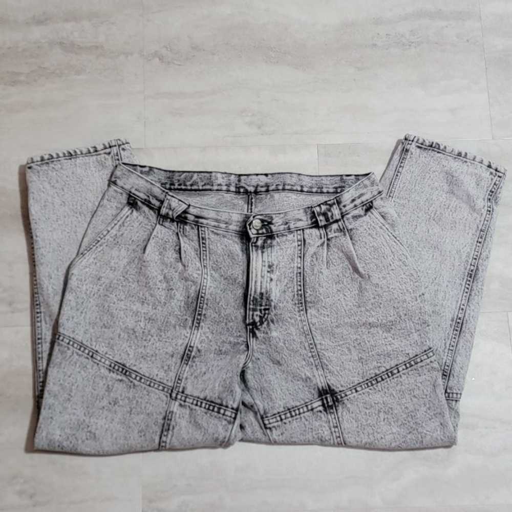 Vintage Lee Black Acid Washed Jeans 36X30 - image 4