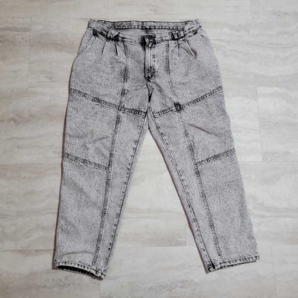Vintage Lee Black Acid Washed Jeans 36X30 - image 5