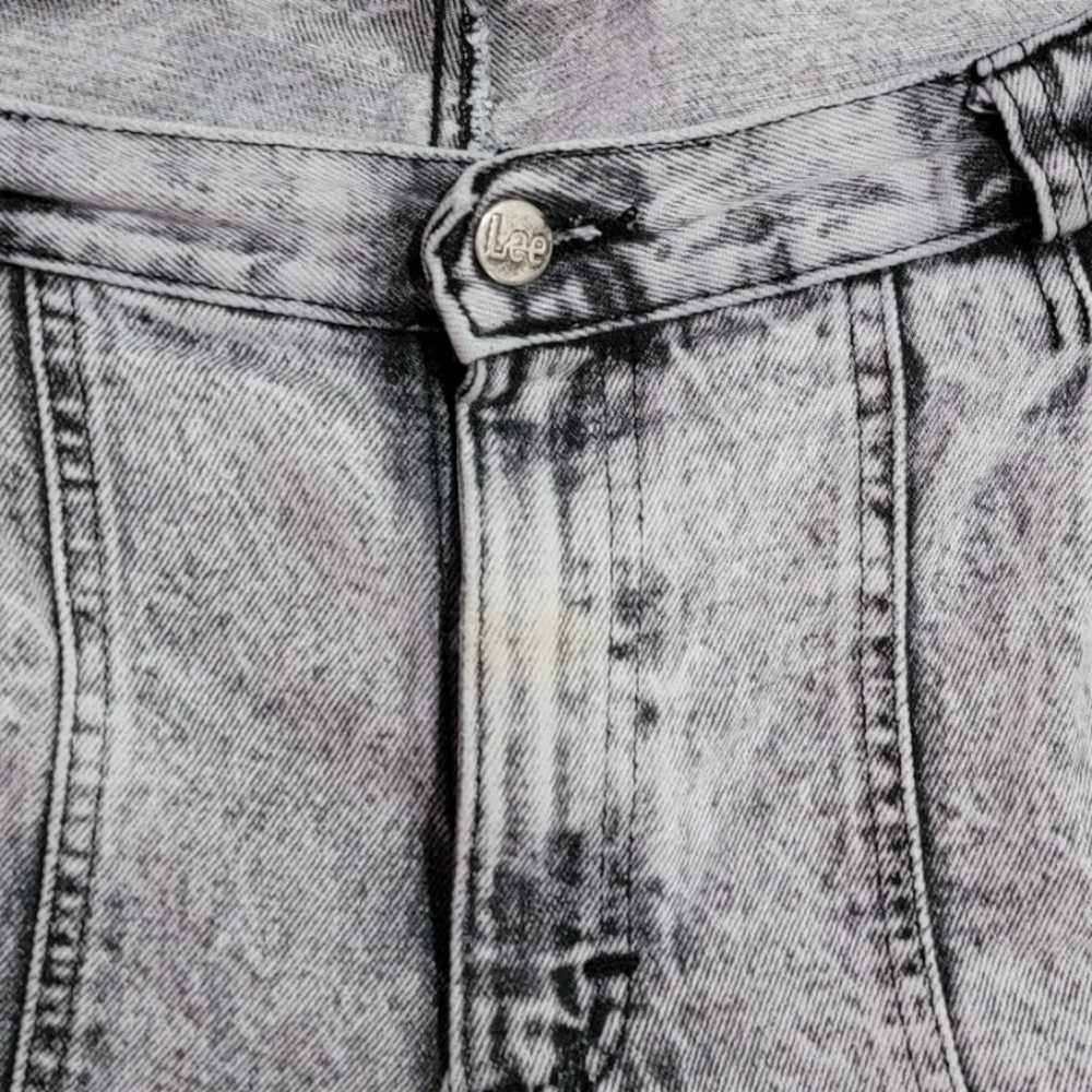 Vintage Lee Black Acid Washed Jeans 36X30 - image 9