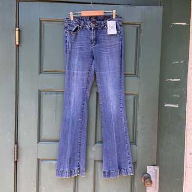 Vintage, Jeans, Vintage Y2k Embellished Acid Wash Flared Jeans