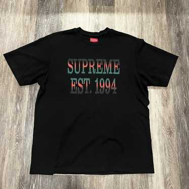 Supreme Supreme Cotton Mesh Gradient Logo S/S Top Whi… - Gem