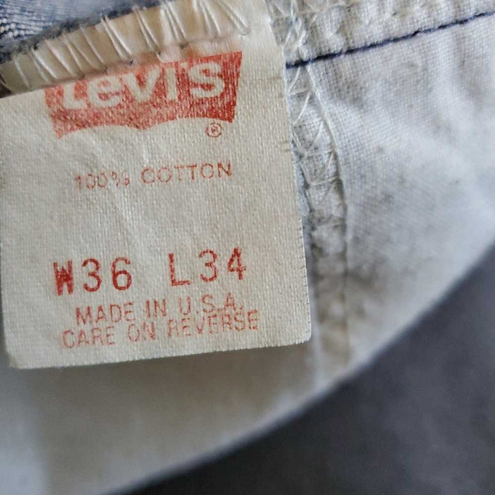 VINTAGE ZIPPER LEVIS 509 JEANS MADE IN USA - image 11