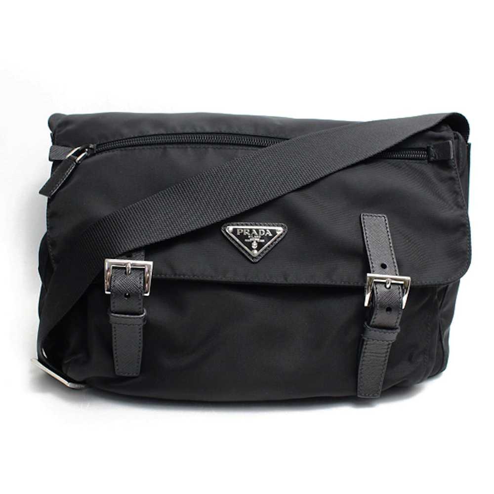 Prada Prada Messenger Shoulder Bag Nylon Black - image 1