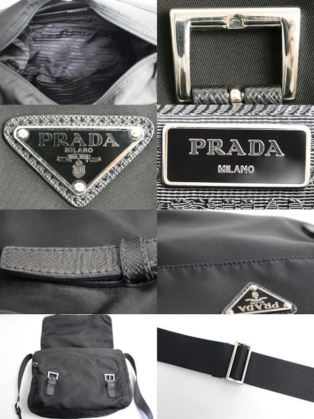 Prada Prada Messenger Shoulder Bag Nylon Black - image 3