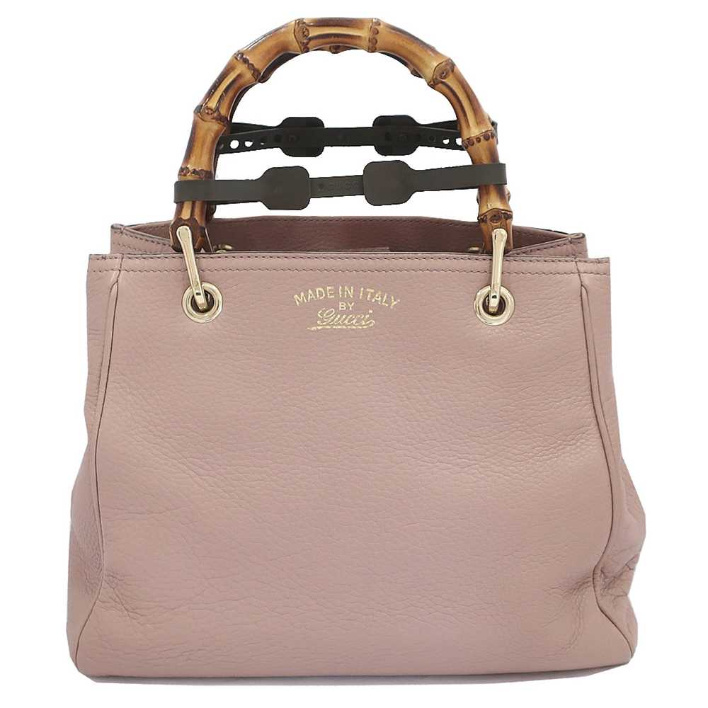 Gucci Gucci Handbag Bamboo Small Shopper Pink Bei… - image 1