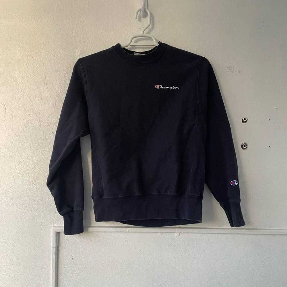 Champion Champion Heavyweight Navy Embroidered Crewne… - Gem