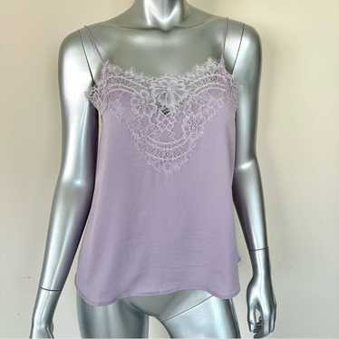 H&M Cream Pink Floral Lace Trim Sleeveless Camisole Tank Top Women's Size  10