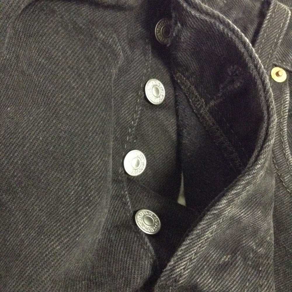 VTG Levis 501 Jeans Men 36x34 Black Button Fly Y2… - image 10
