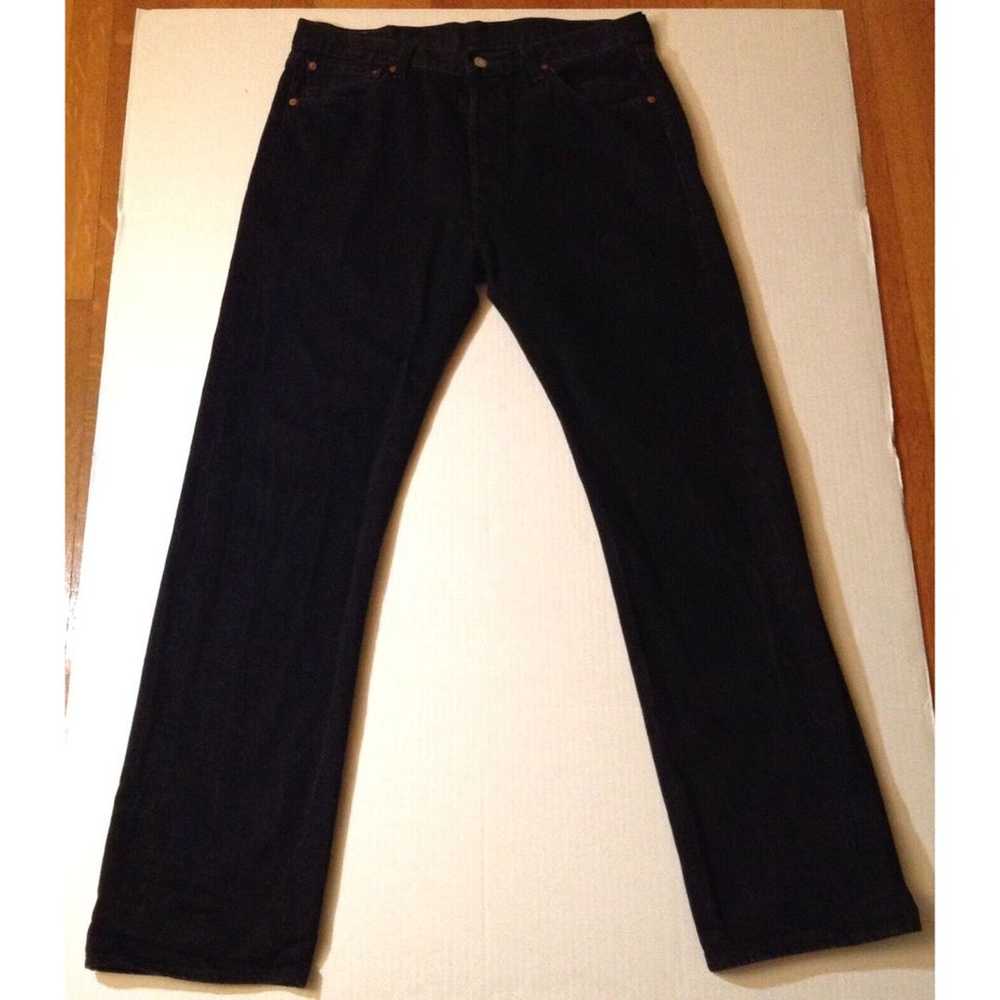 VTG Levis 501 Jeans Men 36x34 Black Button Fly Y2… - image 1