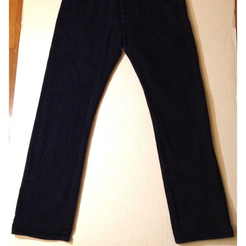VTG Levis 501 Jeans Men 36x34 Black Button Fly Y2… - image 4