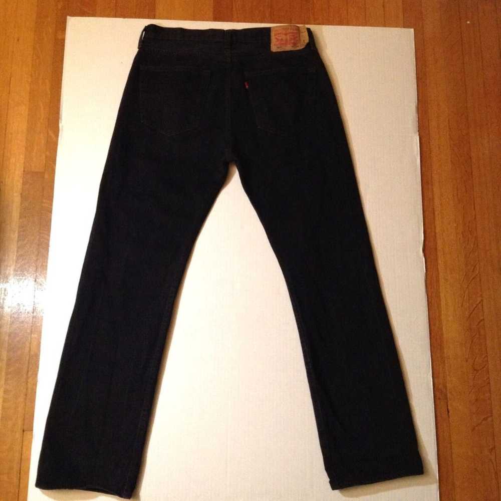 VTG Levis 501 Jeans Men 36x34 Black Button Fly Y2… - image 5