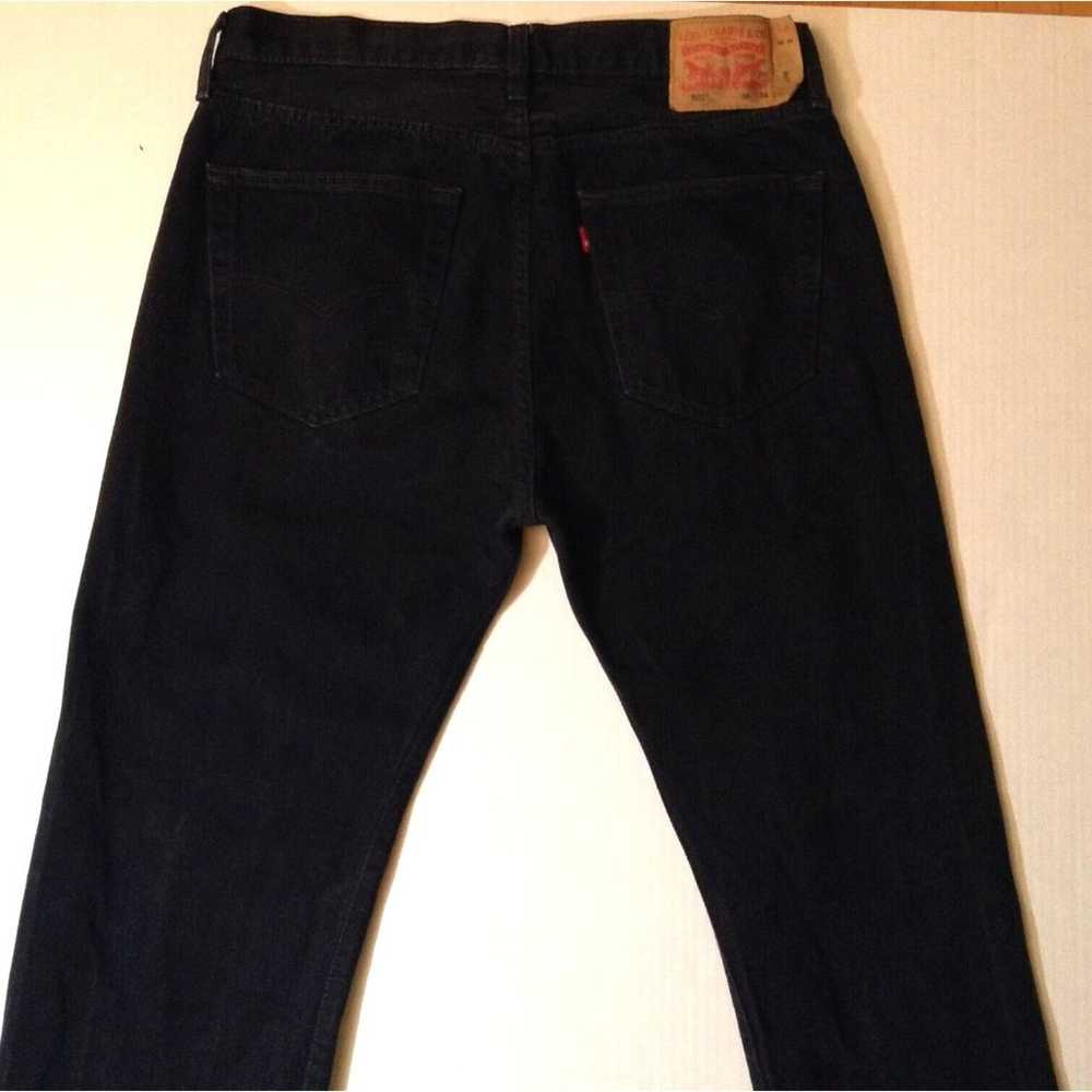 VTG Levis 501 Jeans Men 36x34 Black Button Fly Y2… - image 6