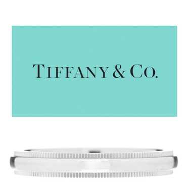 Tiffany & Co. Platinum Classic Double Milgrain We… - image 1