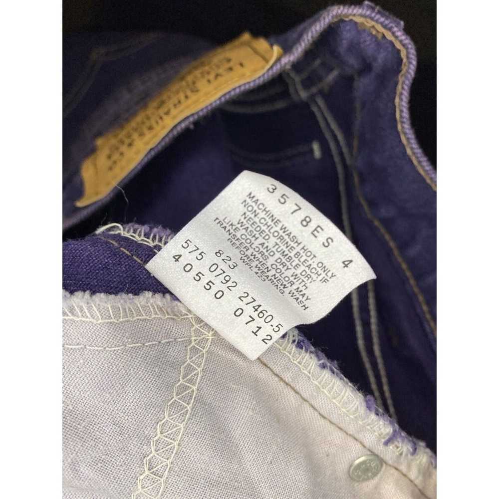 Vintage Levi's 550 USA Made Purple(?) Color Jeans… - image 10