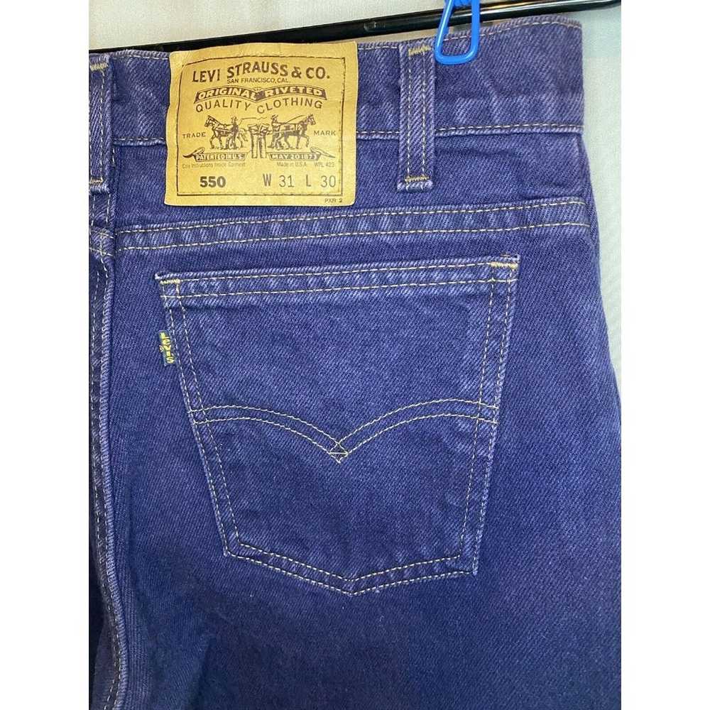 Vintage Levi's 550 USA Made Purple(?) Color Jeans… - image 5