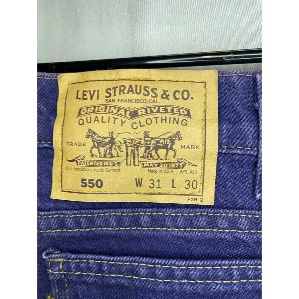 Vintage Levi's 550 USA Made Purple(?) Color Jeans… - image 7