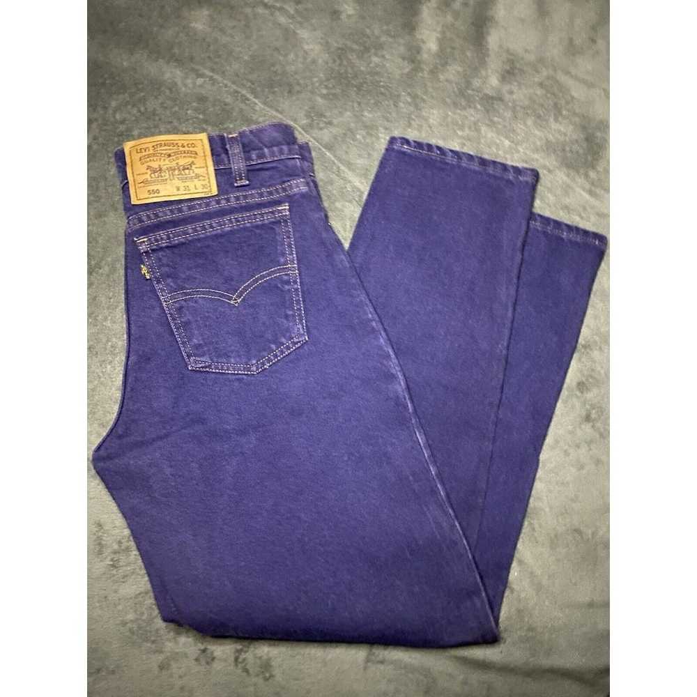 Vintage Levi's 550 USA Made Purple(?) Color Jeans… - image 8