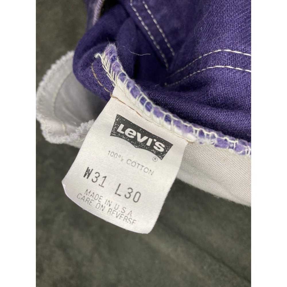 Vintage Levi's 550 USA Made Purple(?) Color Jeans… - image 9