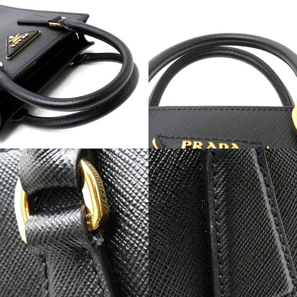 Prada Prada Saffiano Luxe 2way Shoulder Bag Black… - image 4