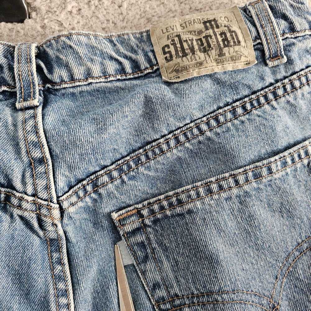 Vintage Levis Jeans Mens Size 38x32 Blue Silver T… - image 5
