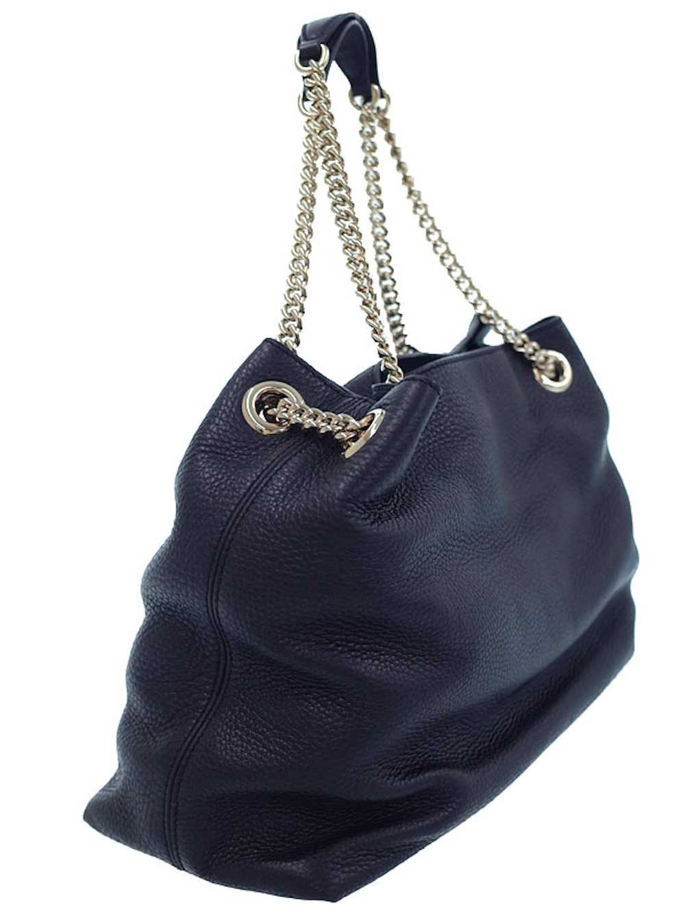 Gucci Gucci Leather Soho Chain Shoulder Bag Black - image 2