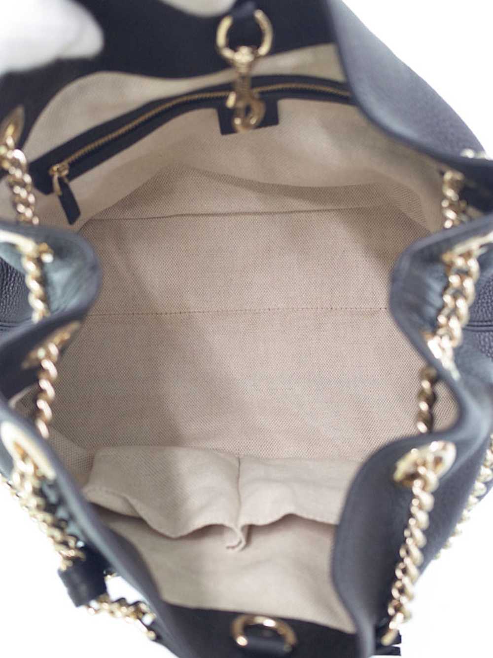Gucci Gucci Leather Soho Chain Shoulder Bag Black - image 3