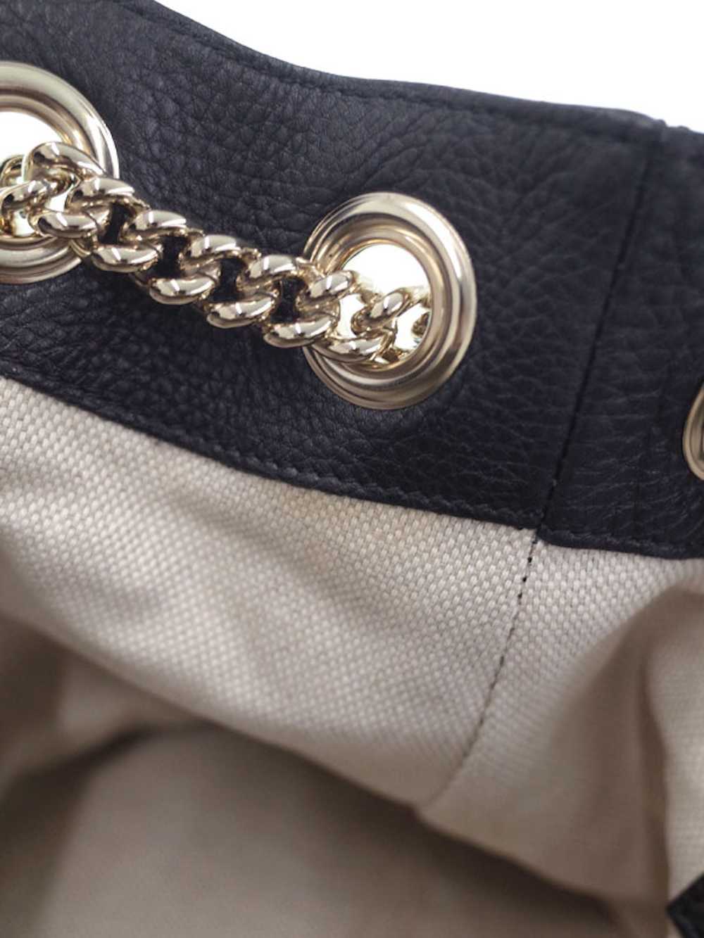 Gucci Gucci Leather Soho Chain Shoulder Bag Black - image 7