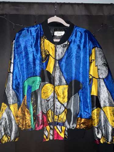 Picasso × Vintage Vintage Picasso bomber zip up