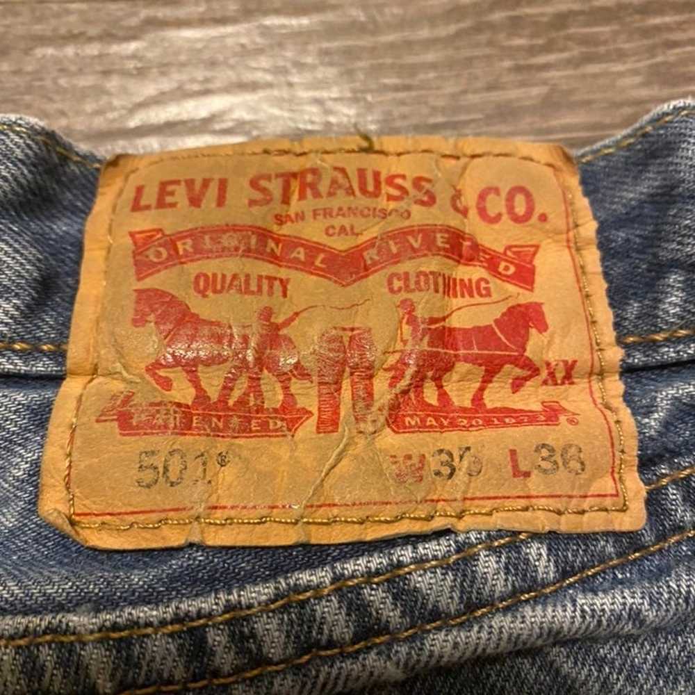 Vintage Levis 501 Denim Pants 35x36 USA - image 2