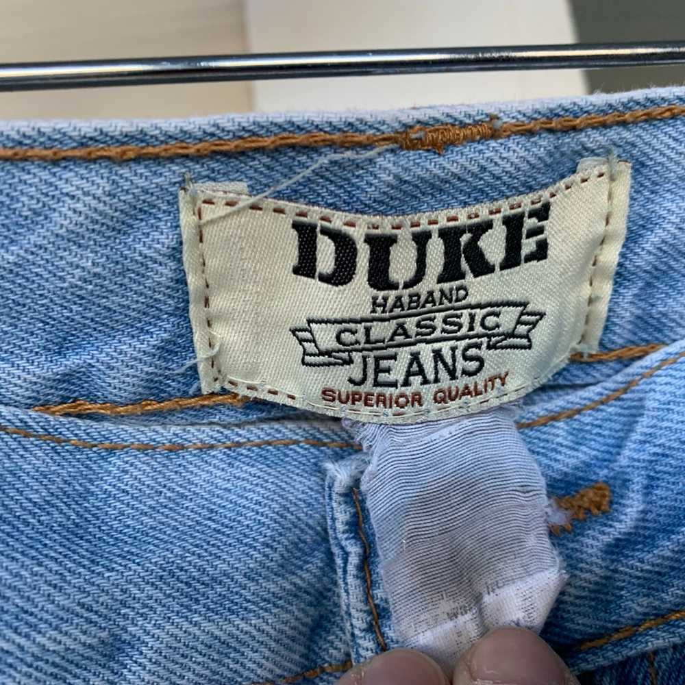 Duke Vintage Cinch Waistband Blue Jeans Size 31/ … - image 3