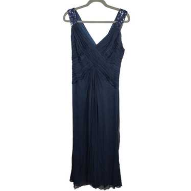 Tadashi shops Collection Navy Twist Dress, Size L