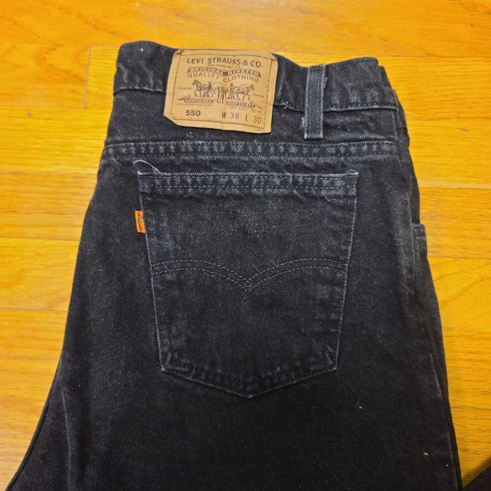 VTG 90s Made in USA Levi's 550 Orange Tab Jeans 3… - image 2
