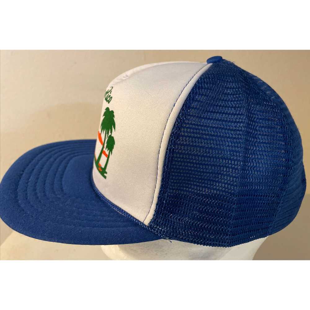 Vintage Vintage Puerto Rico Blue Trucker Hat Rope… - image 5