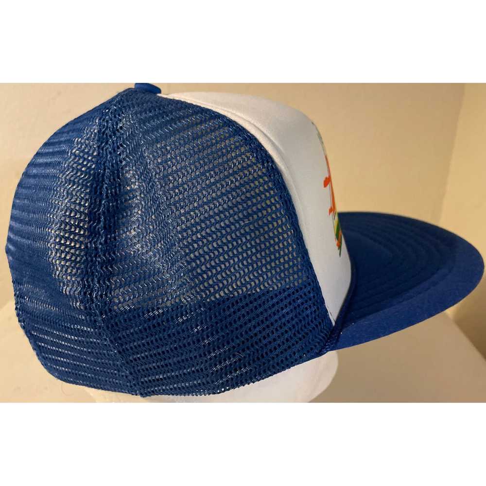 Vintage Vintage Puerto Rico Blue Trucker Hat Rope… - image 7