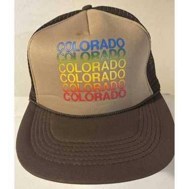 Vintage Vintage Colorado Mesh Trucker Hat Rainbow… - image 1